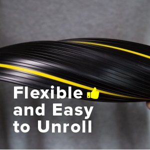 Dolphy Floor Cable Cover, 5 Meter Floor Cords, Cables and Wires Protector 1 Channels,Perfect for Office, Home, Workshop, Warehouse, Concert, or Other Outdoor Surroundings