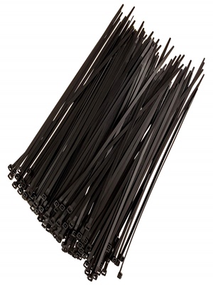SCHOFIC Cable Zip Ties Heavy Duty 200 MM, Ultra Strong Plastic [POLYAMIDE] Wire Ties with 49 Pounds Tensile Strength, Nylon Tie Wraps with 4.8 MM Width UV Resistant & Halogen free Material -BLACK (25)