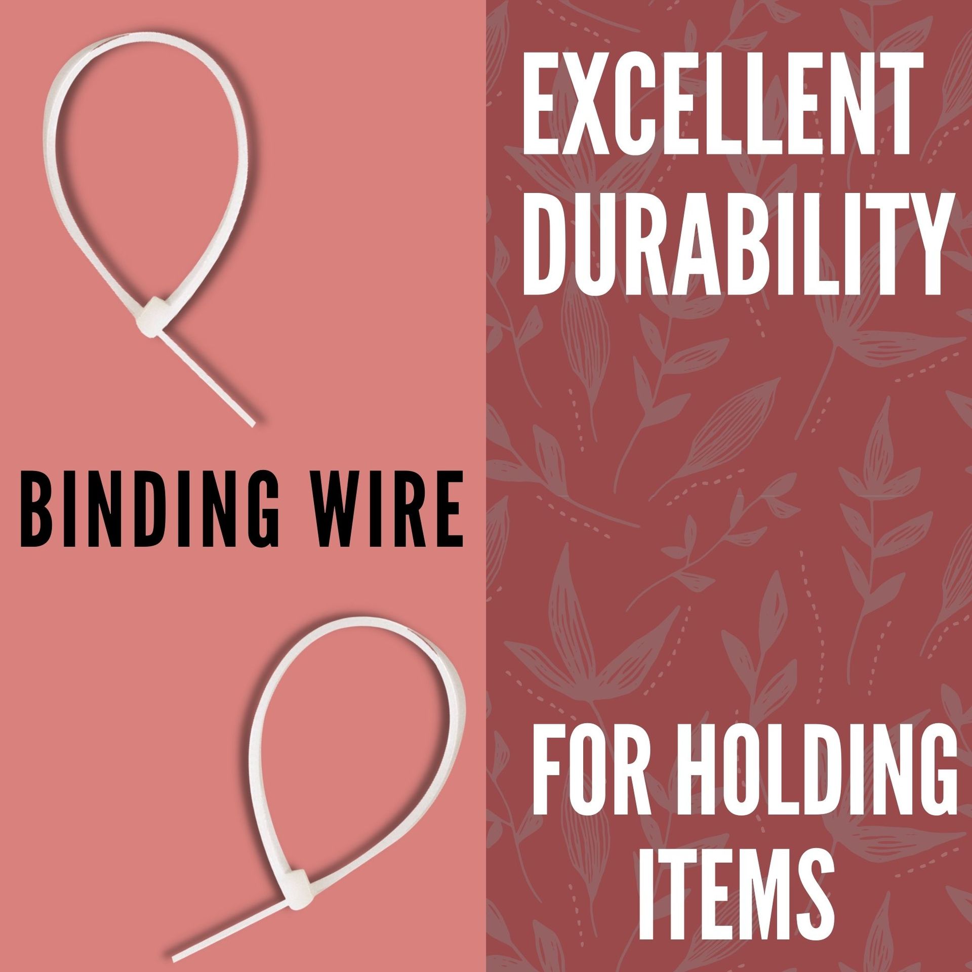 Cable Ties 6 Inch { 300 Pcs } Nylon Zip Ties Self Locking With Heavy Duty White 150 × 3.2 mm