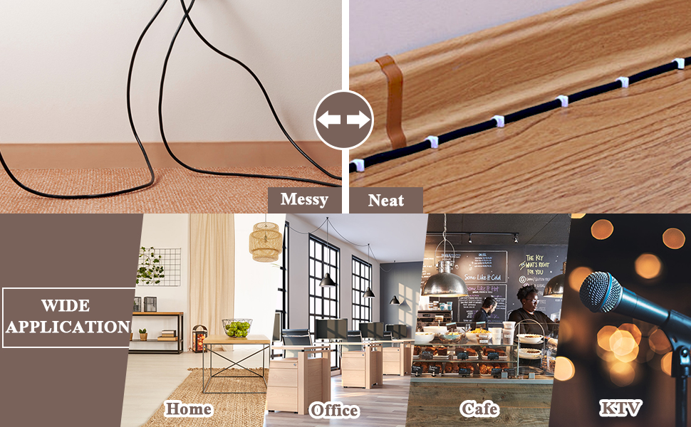 6mm 200 pcs Circle Cable Clips with Metal Nails (6MM, 200 Pieces)