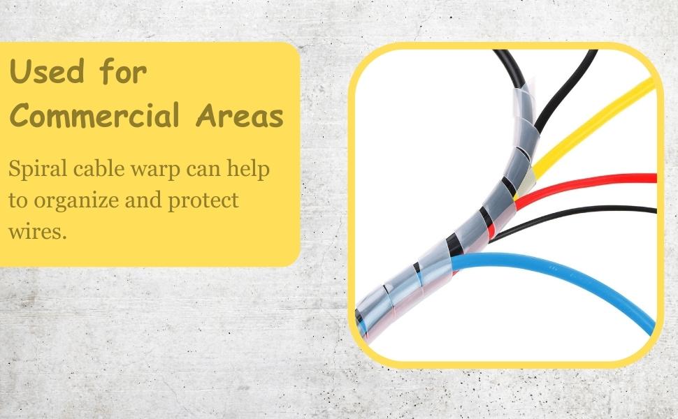 12mm X 25 Meter Cable Protector Sleeve Spiral Wire Sleeve Cable Wrap Polyethylene for Robotics Machinery White and 3D Printer CNC Machine Computer PC TV or Electric Wires Used for Commercial Areas