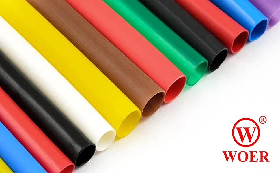 93 pcs Colours Assorted Polyolefin Heat Shrink Tube, Insulated Wire Cable Sleeving Wrap, Multicolour, 8 Different Cut Size with Box
