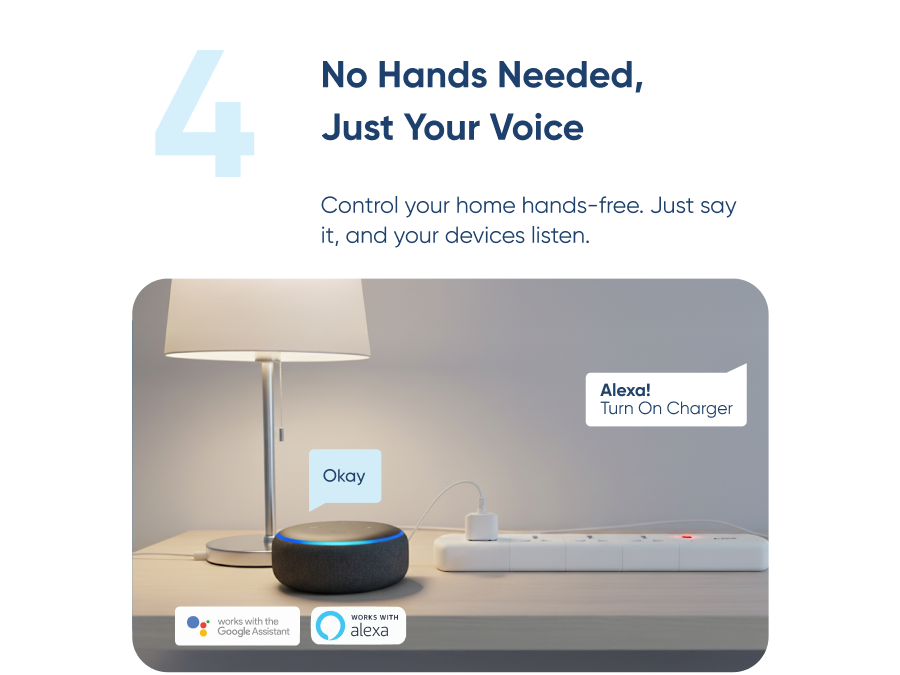 AZIOT 4 Socket Smart Extension - WiFi/Bluetooth, Power Monitoring, Individual Control, Made in India, Timer Function, Works with Home and Alexa