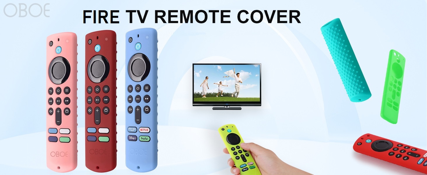 Silicone Cover Case Compatible with Fire TV Stick 3rd Gen 2021 Remote Full Wrap Remote Cover with Lanyard (D-Black) [Remote NOT Included]