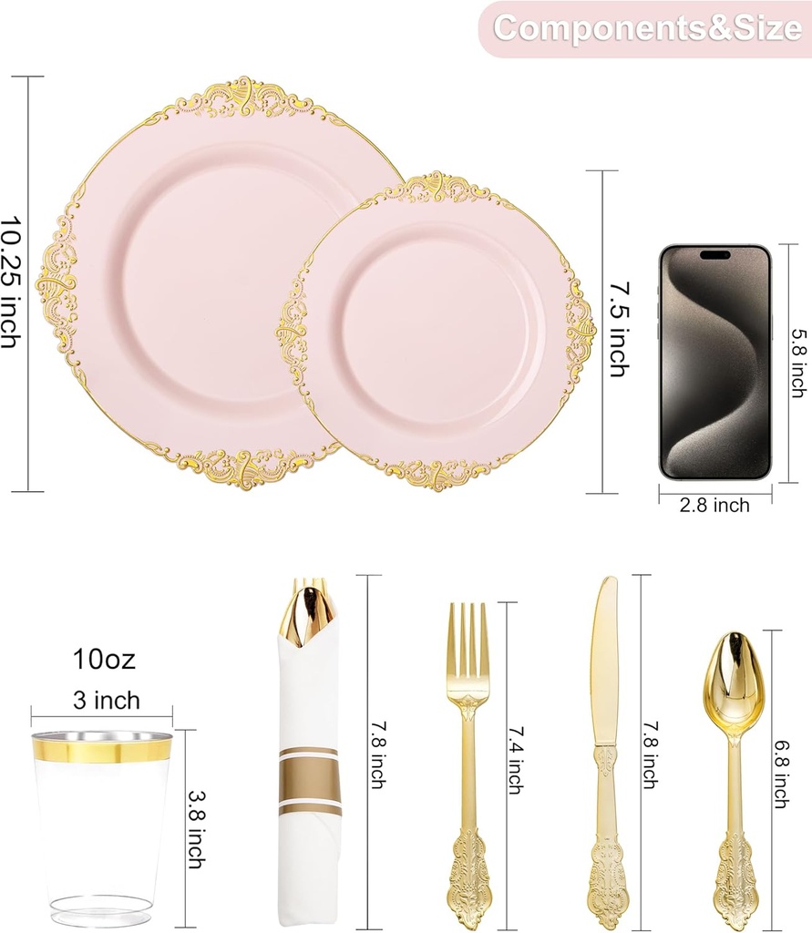 nervure-1050pcs-pink-gold-plastic-plates-4.jpg