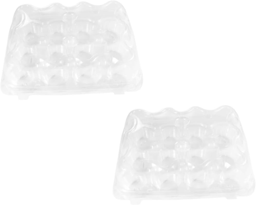 HEALLILY 2pcs Cupcake Wrapping Container Set Cup Bakery Display Trays for Muffins Desserts and Tarts for Parties and Special Occasions