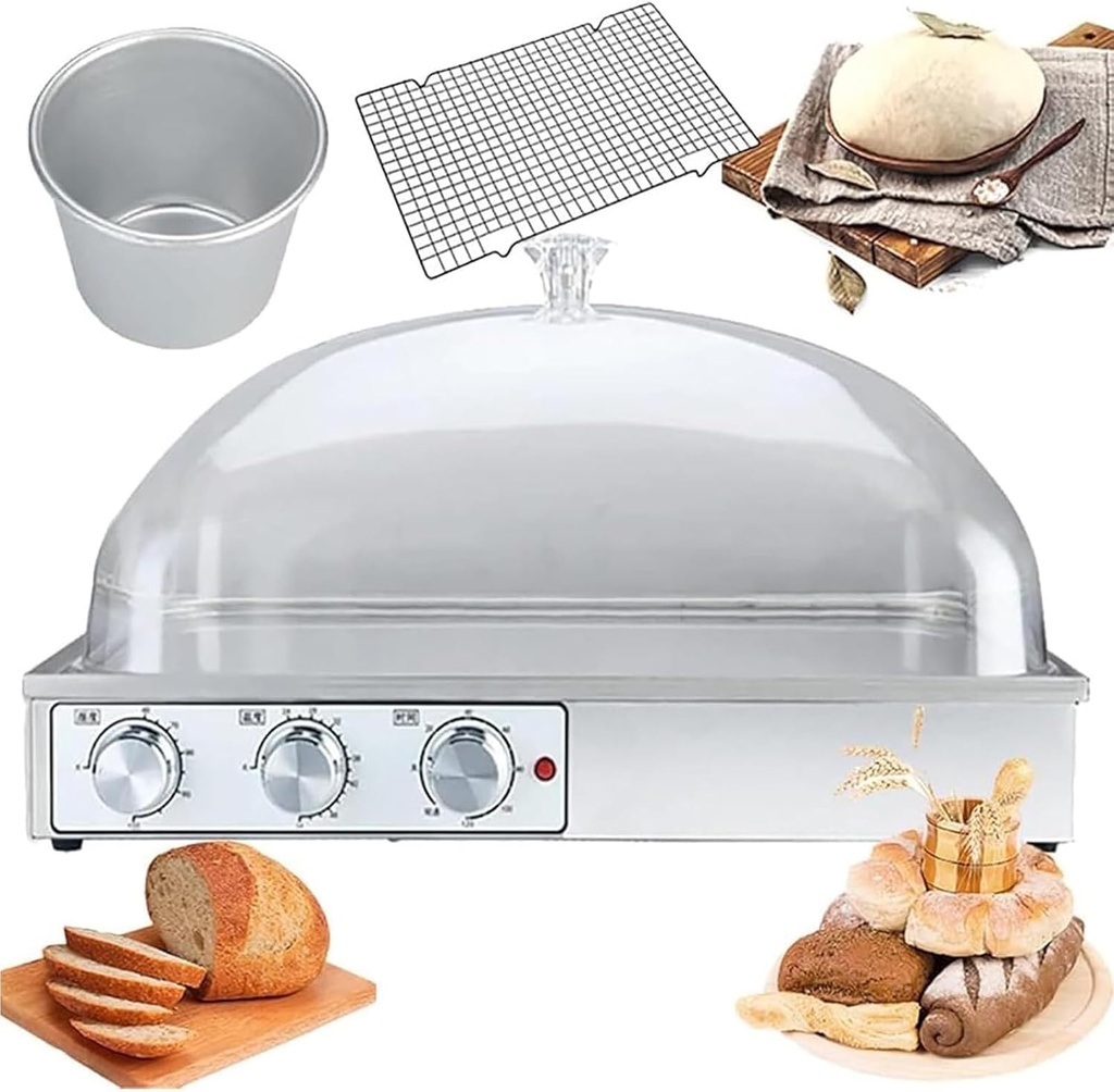 Electric Bread Dough Proofer Machine,Humidity & Temperature & Time Controllable,Detachable Design,Sourdough Bread/Yogurt Proofer(410 * 310 * 280mm)