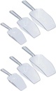 2sets Transparent Plastic Ice Scoop Set Kitchen and Bar Utility Shovels for Candy Flour and Ice Versatile Household and Supermarket Tool for Food Serving