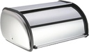 Stainless Steel Bread Box, Matte Stainless Steel Bread Bread Bin, Stainless Steel Roll Top Storage Holder, Extra Thick Sturdy Bread Storage Container, Sliver Large Capacity Bread Keeper
