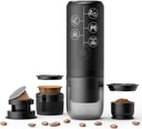 BENFUCHEN 3 in 1 Portable Espresso Machine With NO Heating Function, Type-C Charging Electric Espresso Maker, 17 Bar Mini Coffee Maker For N ESPRESSO/DolceGustoPods & Ground Coffee On the Go, Black