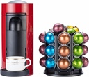Nespresso capsule holder 360 Degree Revolving, Compatible with Nespresso Vertuo pods, With Central Additional Pods Storage (Carousel-24+ Pods)