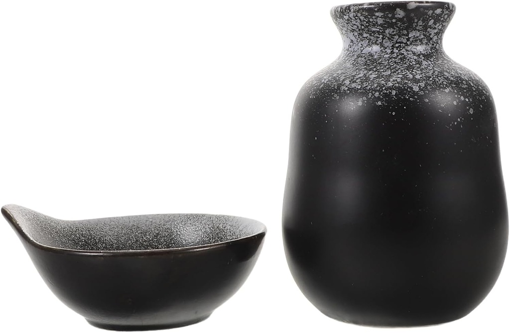 PRETYZOOM 1Set Tokkuri Bottle Ochoko Cups Minimalist Ceramic Sake Home Decor Microwave Dishwasher Safe Sturdy Pottery Drinking