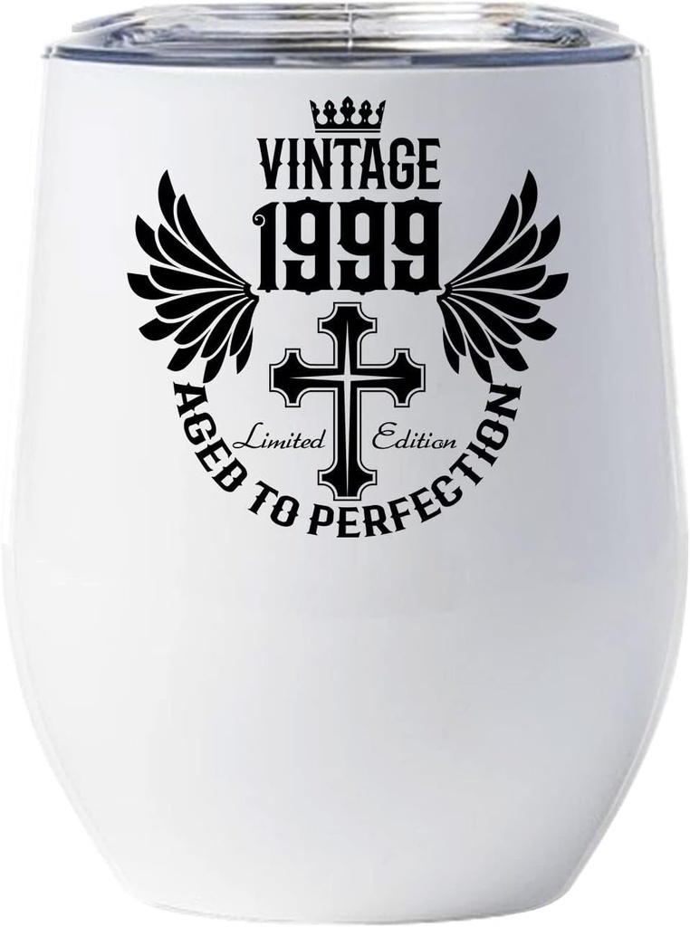 Faith 1999 Wine Glass 26 Years Old Cup 26th Bday Vintage Tumbler Christian Gift