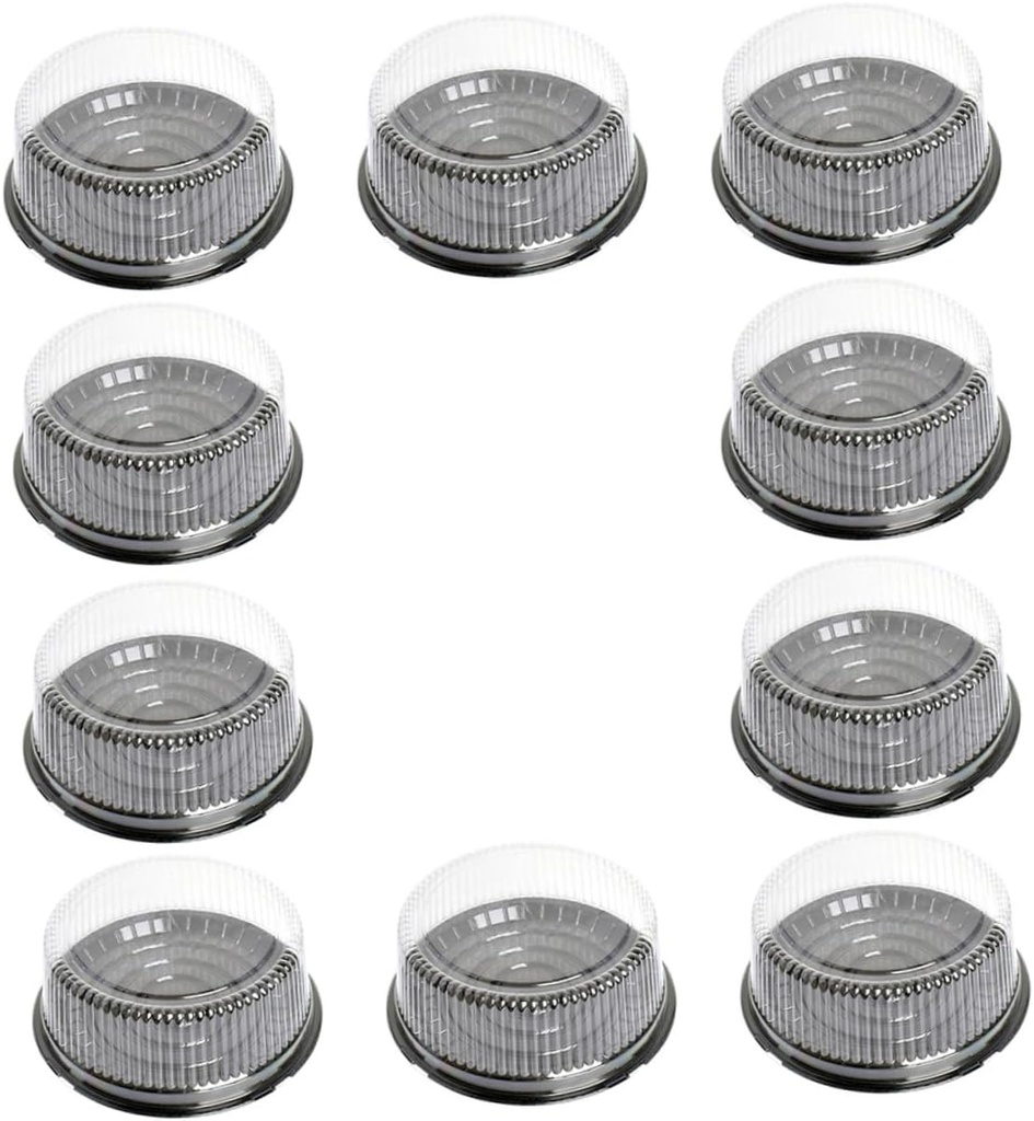20pcs Clear Cake Carrier Box Round Cake Holder for Birthday Packing Portable and Lightweight Food-safe Transparent Design for Transporting