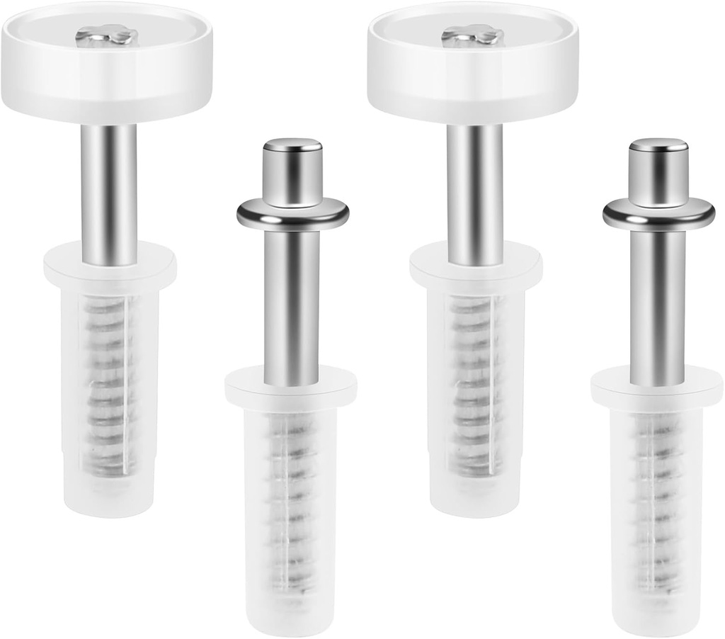 4 Pcs Spring Loaded Bi-Fold Door Hardware Kit - Top Roller Guide Wheel and Pivot for Folding Closet Doors, Bifold Repair Kit