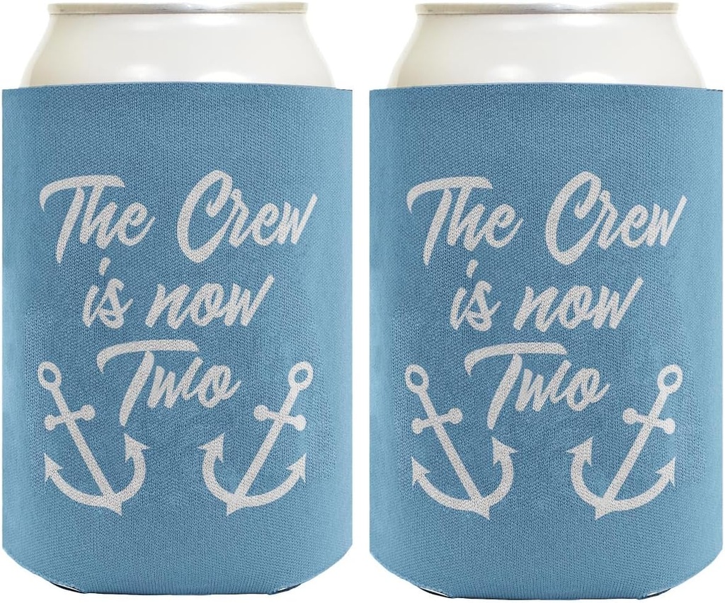 Couples Gift For Women The Crew Is Now Two 2-Pack Can Drink Thermocoolers