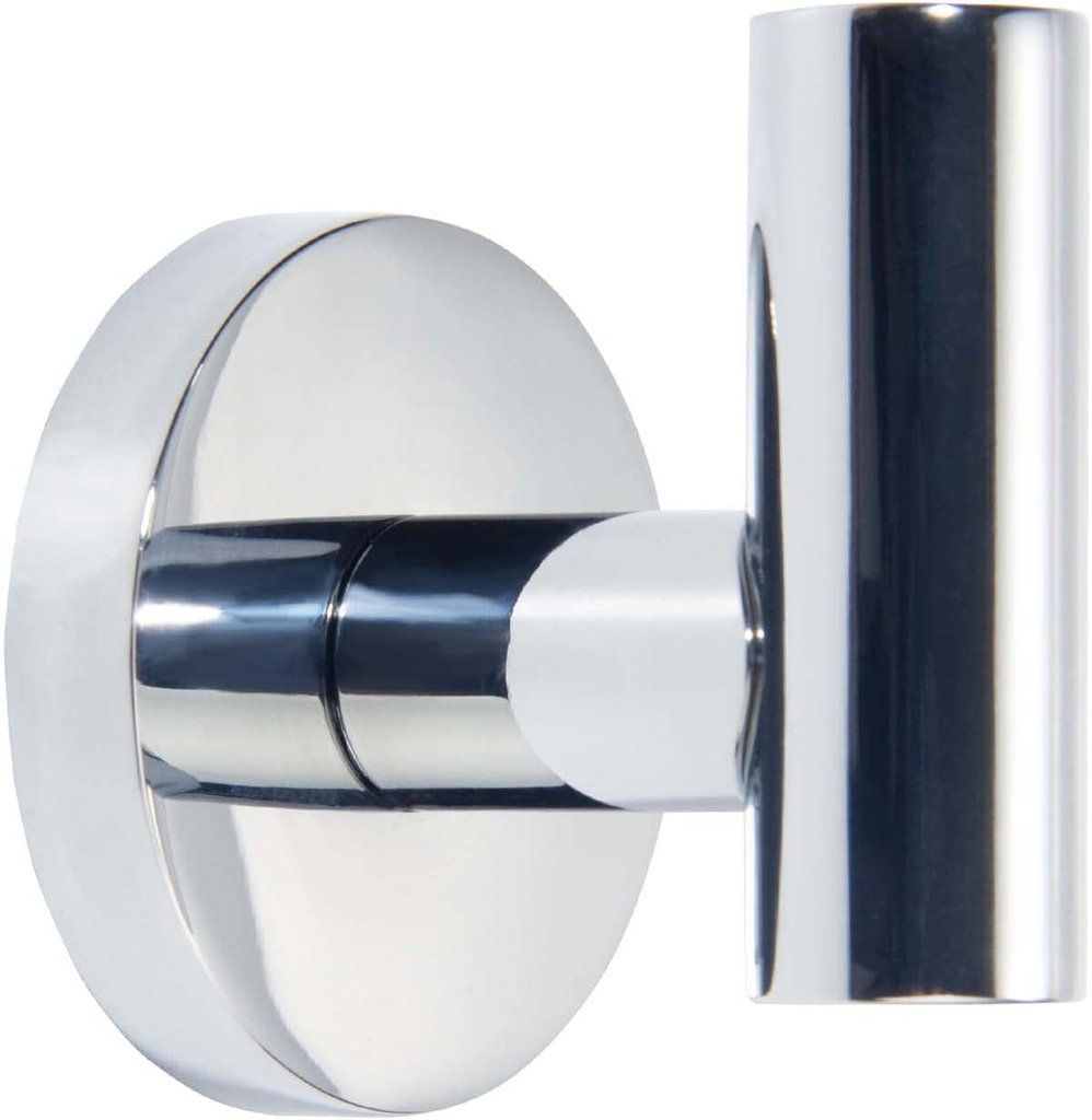 TUNNY 3 Pack Round Bathroom Towel Hooks - Chrome Robe & Coat Hooks for Bathroom & Bedroom