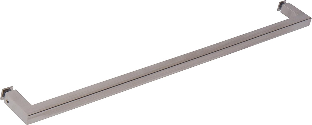 Rockwell Security 18" Square Corner Single Side Towel Bar in Brushed Nickel Finish for Glass Shower Doors