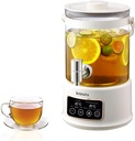 Kawu Electric Kettle, 2.5L Health Pot with Temperature Control, 7-in-1 Multi-function Glass Electric Kettle, Built-In Timer, Keep Warm, Touch Control Smart Tea Maker for Soup, Porridge, Herbal Tea