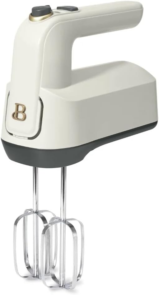 Beautiful 6-Speed Electric Hand Mixer, by Drew Barrymore (White Icing)