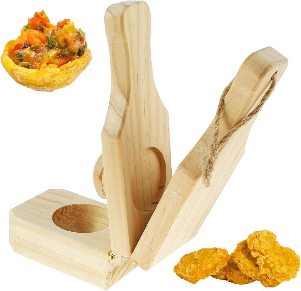 Wooden Tostones Plantain Press,2-In-1 Smasher And Cup Maker,Plantain Smasher,Majador De Platanos,Tostonera Plantain Press,Portable Plantain Press With Handle For Tostones And Stuffed Plantains