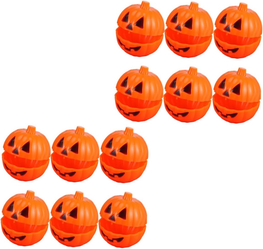 Garneck 12pcs Creative Pumpkin Candy Jars for Halloween Adorable Candy Holders for Snacks Treats and Decorations for Boys and Girls Parties and Holiday Celebrations