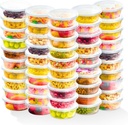 Healthy Packers Plastic Deli Containers with Lids (8oz 50 Sets) - Clear Plastic Containers with Airtight Lids - Great for Your Slime Kit, Food - BPA Free | Leakproof - Microwaveable & Freezer Safe