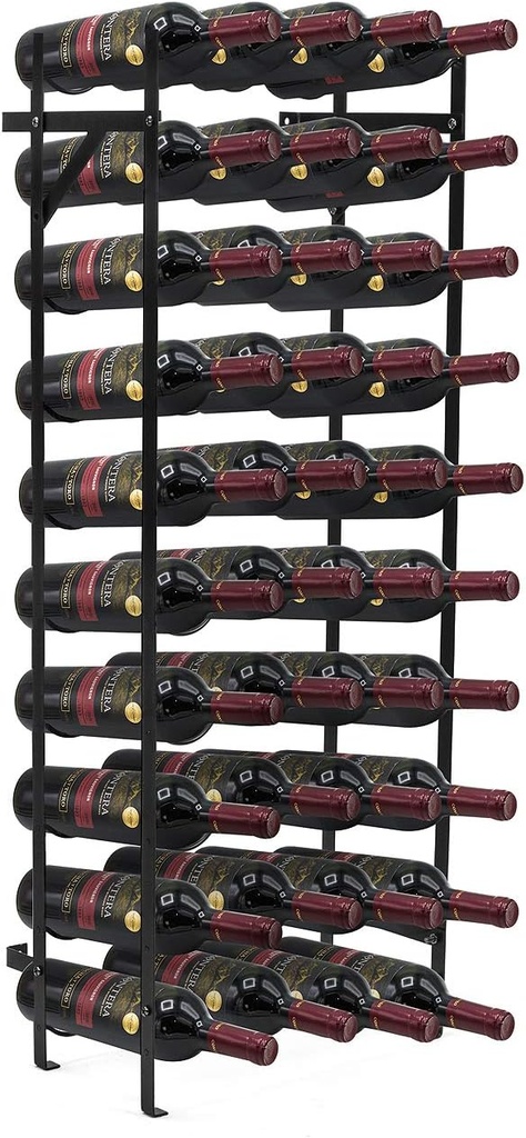 Sorbus Wine Rack Freestanding Floor - Wine Bottle Holder Holds 40 Bottles of Wine - 40 Bottle Capacity Wine Storage for Any Bar, Wine Cellar, Kitchen, Dining Room