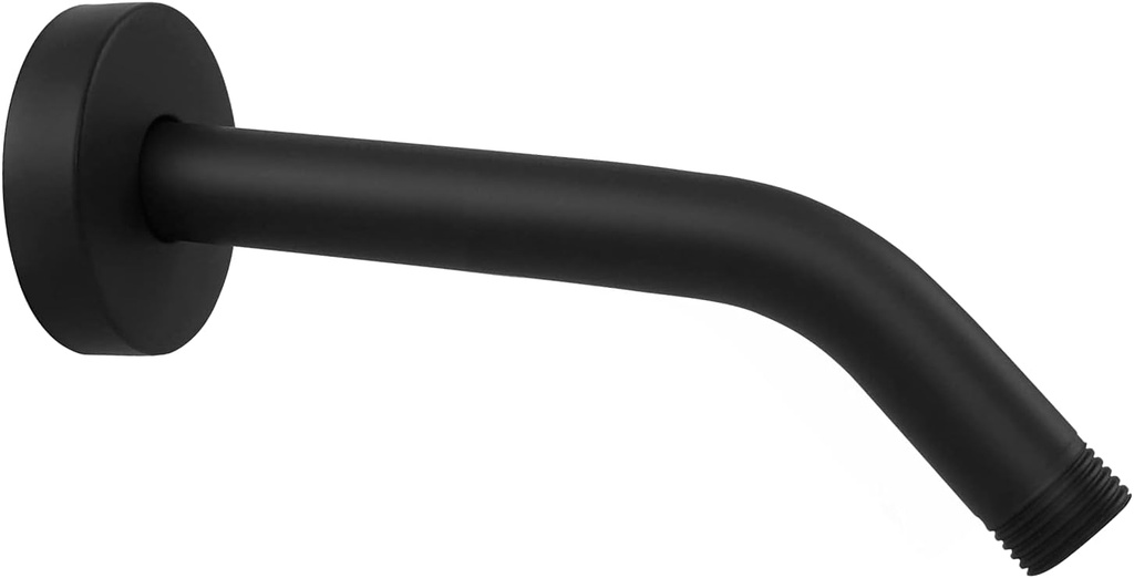 NearMoon Shower Arm with Flange, Made of 304 Stainless Steel Shower Extension Extender Pipe, Wall-Mounted for Fixed Bathroom Showerhead, Never Rust (8 Inch, Matte Black)