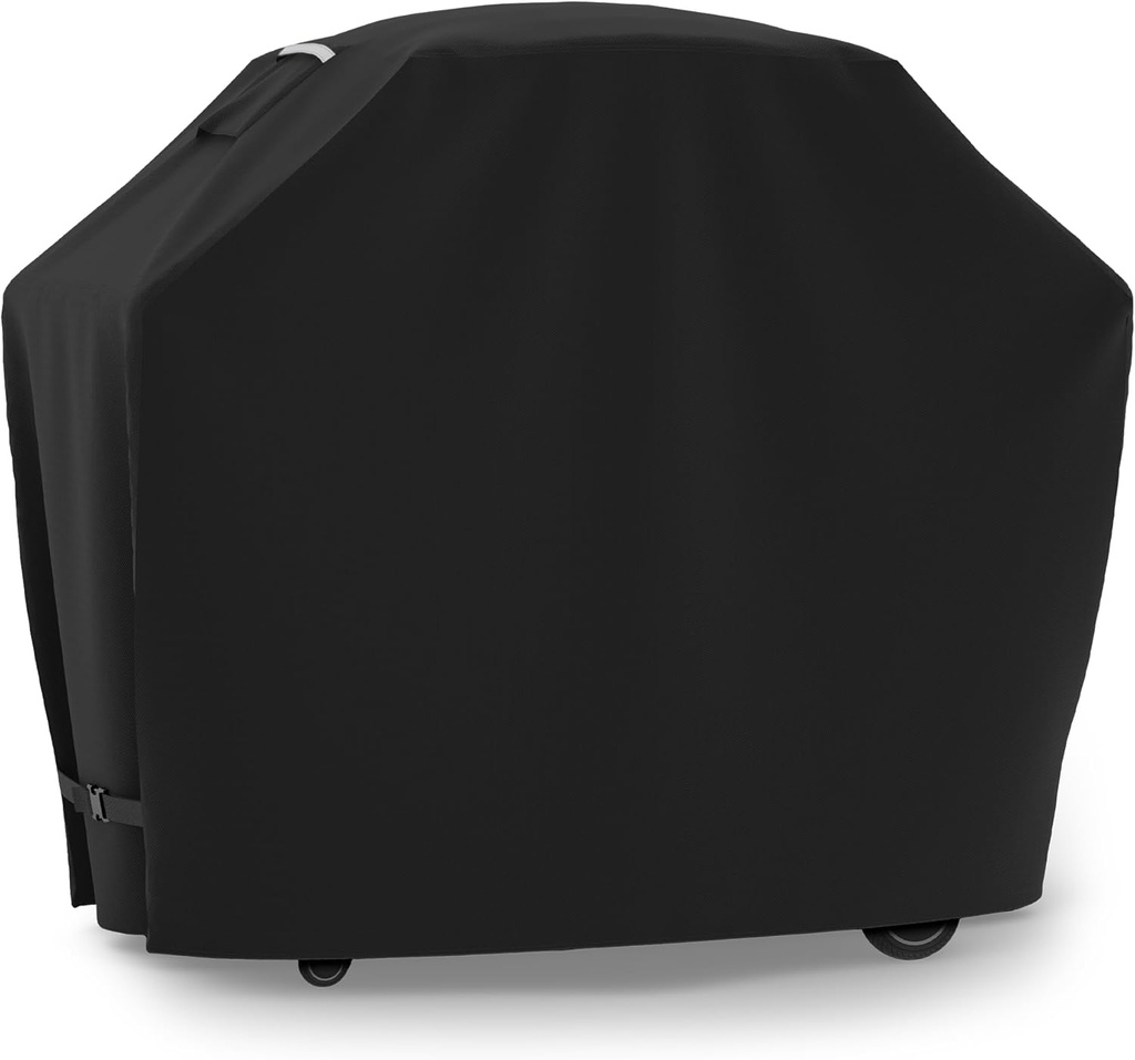 StorageWorks 58 Inch Heavy Duty BBQ Grill Cover for Outdoor, Waterproof Barbecue Covers with Buckles, Weather Resistant, Fits Weber, Brinkmann, and Other Standard Grills, Black, 1 Pack