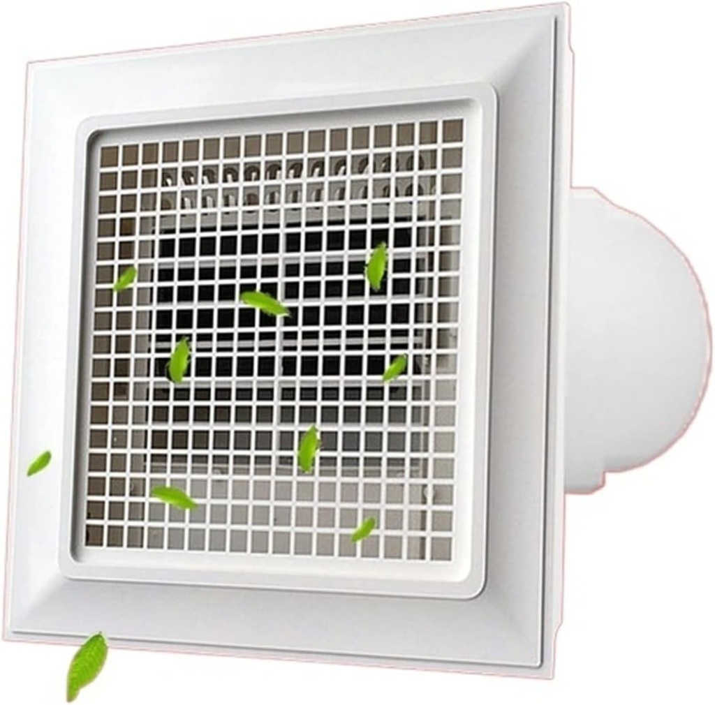 Ventilation Fan Bathroom Ceiling Ventilation Fan, 30×30CM Checkered Direct Blowing Cooler Fan, Large Air Volume Silent Exhaust Fan with Large Grille Panel ventilating Fan(Color:with Remote Control)