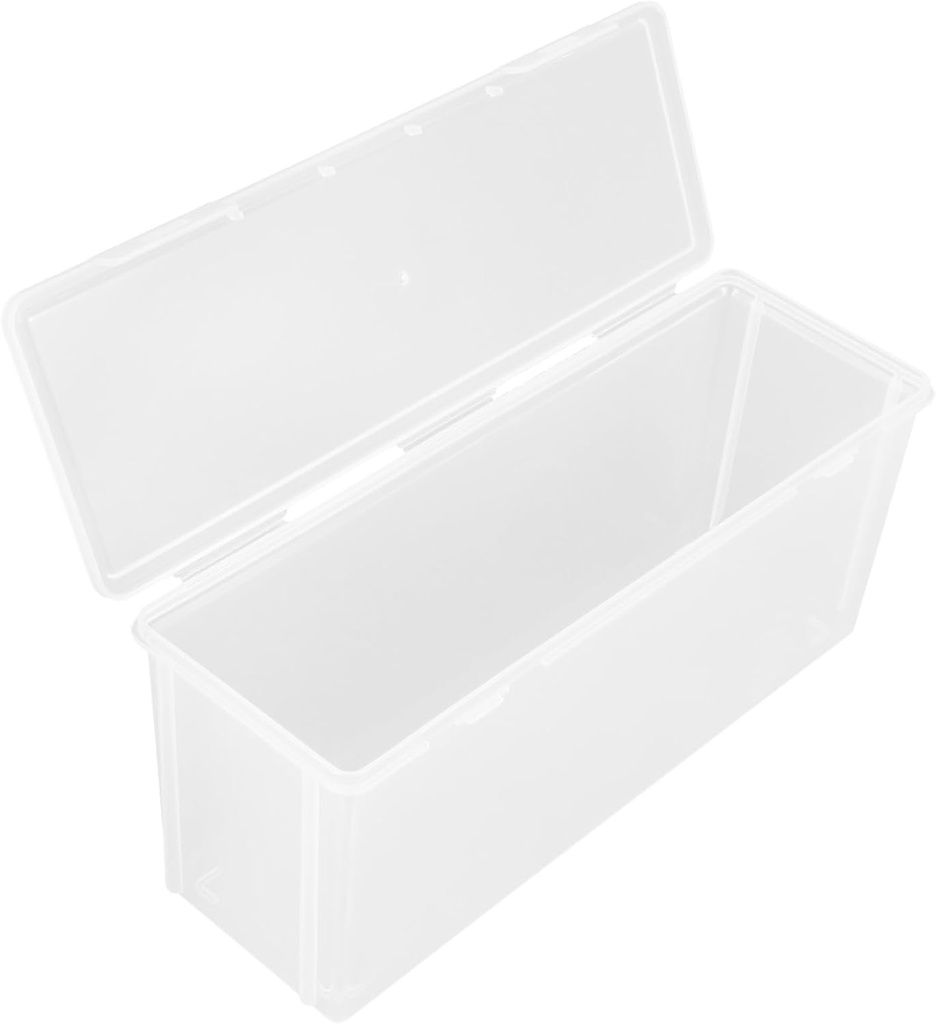 Zerodeko Transparent Bread Box for Kitchen Countertop Reusable Fresh Keep Container with Design Toast Storage Organizer for Home Bakery Coffee Shop Pantry