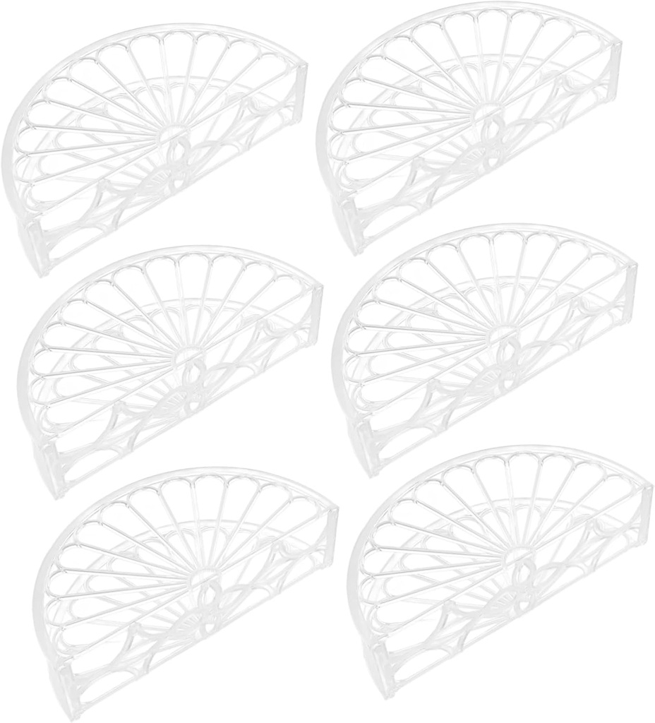 GLEAVI Creative Half Circle Napkin Holder 6Pcs Freestanding Paper Tissue Dispenser for Kitchen and Dining Elegant Napkin Storage Solution