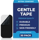VIORY Gentle Tape (30 Pack) - Pain Free Removal, Hypoallergenic, Latex Free & Gentle On Skin - Packaging May Vary - Skin Friendly Adhesive Cotton Tape