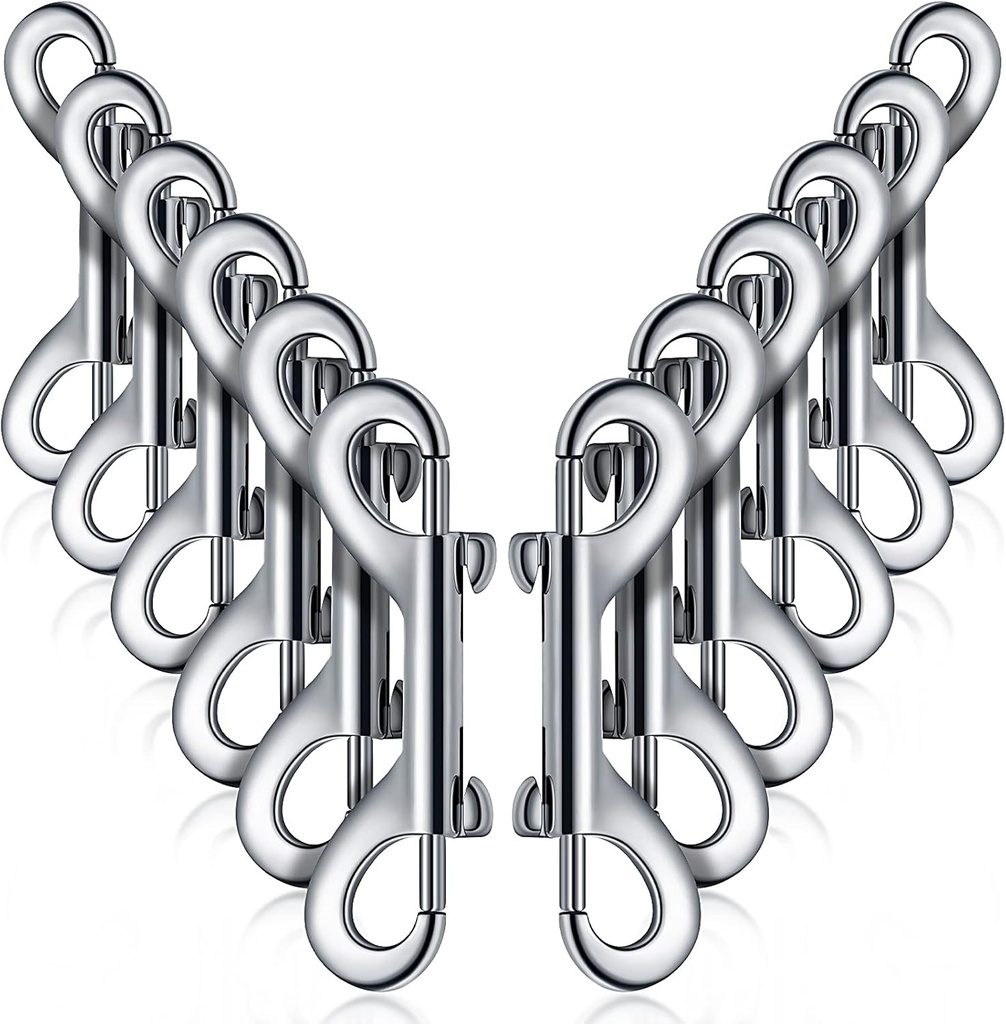 BBTO 12 Pieces Double Ended Bolt Snaps Hook Zinc Alloy Double Trigger Clips Home Pet Accessory for Linking Dog Leash Collar Leash Key Chain Horse Tack Pet Sling Feed Buckets (3.5 Inch)