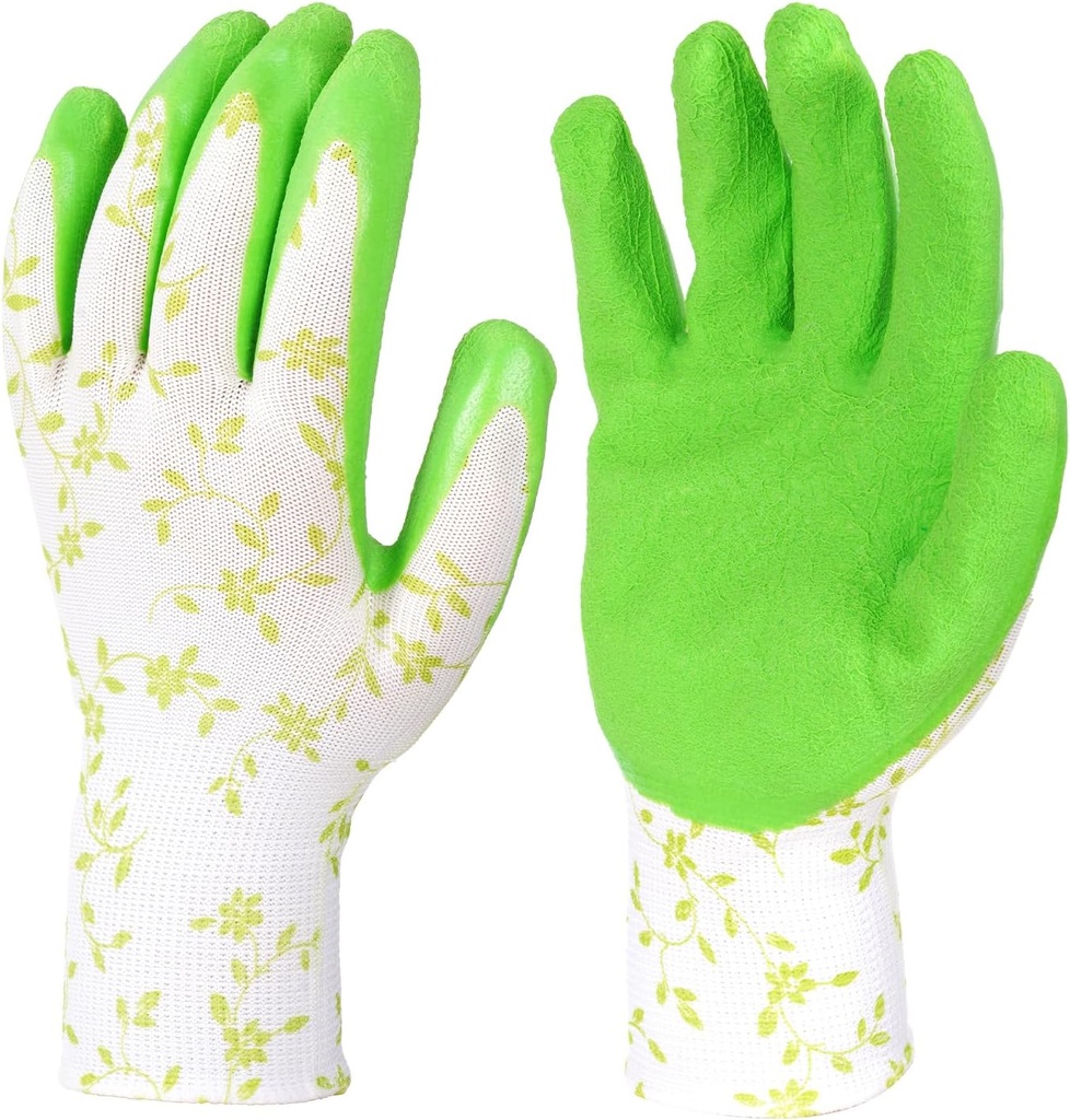 Gardening Gloves for Women Thorn Proof, Ladies Garden Gloves, Breathable Rubber Coated Yard Work Gloves