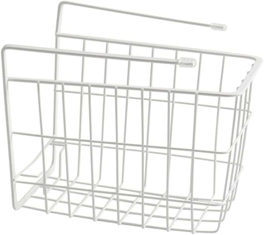 DOITOOL 1pc White Kitchen Storage Shelf Draining Rack Organizer for Bathroom and Pantry Space-saving Design Easy Installation Modern Iron Wire Hanging Basket