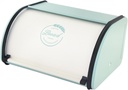 Modern Metal Bread Storage Box for Kitchen Organization, White Green S