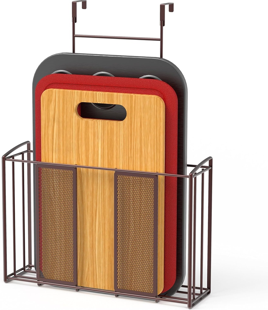Simple Houseware Over Cabinet Door Organizer, Mesh Bronze