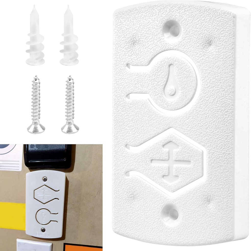 Two Button Cover Plate Inside Control Unit for Way-ne Dalton Door Wall Station 309961, 3976 Remote Opener White