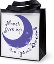CafePress NEVER GIVE UP ON DREAMS Reusable Grocery Tote Bag Reusable Collapsible Grocery Bag