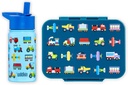 Wildkin Kids Bento Box Bundle with 14 Ounce Steel Water Bottle (Trains, Planes & Trucks)
