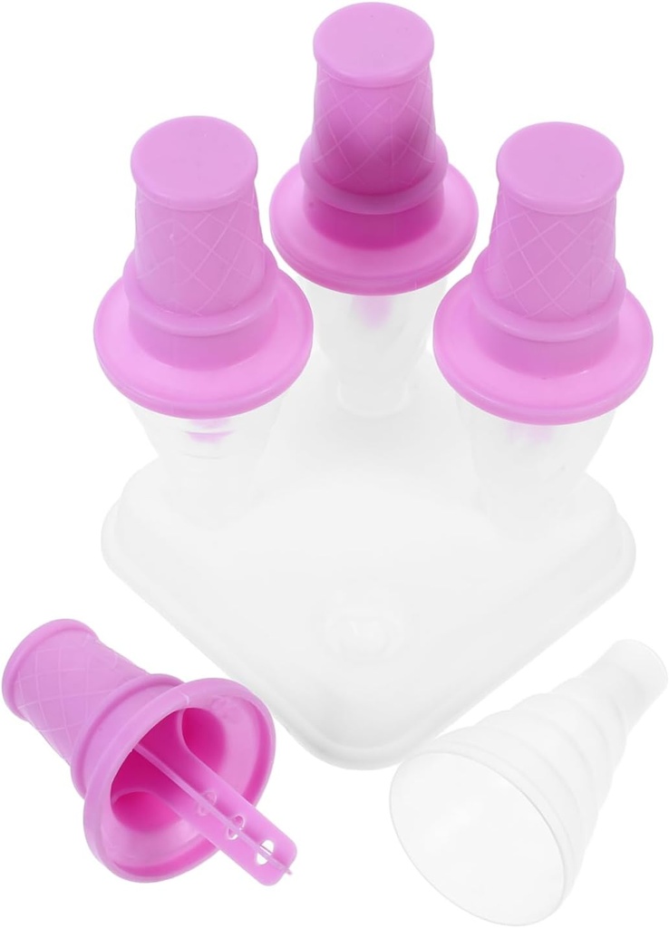 Unomor 1set Molds Cute Cone-shaped Ice Cream Makers for Boy Girl Food-grade Easy to Use for Homemade Treats Reusable for Family Fun