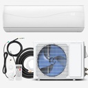 KOTEK 9000 BTU Mini Split AC/Heating System, 17 SEER2 Inverter Ductless AC Unit, Cools Up to 450 Sq. Ft, Wall Mounted Air Conditioner with Heat Pump & Installation Kit (9000BTU, 208-230V, 17 SEER2)