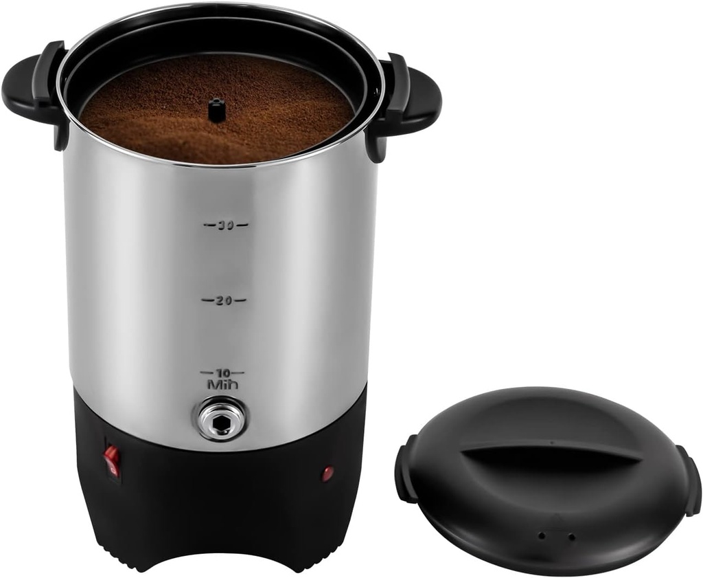 Commercial Coffee Makers Hot Beverage Dispenser with Double-Wall Twist-Lock Lid Stainless Steel Coffee Urn with Keep-Warm Mode Percolator Coffee Pot Electric Removable Filter for Easy Cleanup