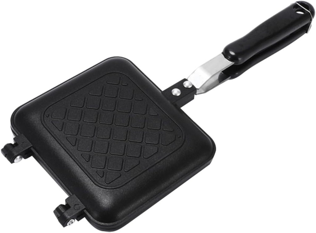 Mikinona Practical Non-stick Breakfast Maker Compact Kitchen Baking Pan for Sandwiches More Easy to Use Non- Indicator Light for Home Cooking Giving