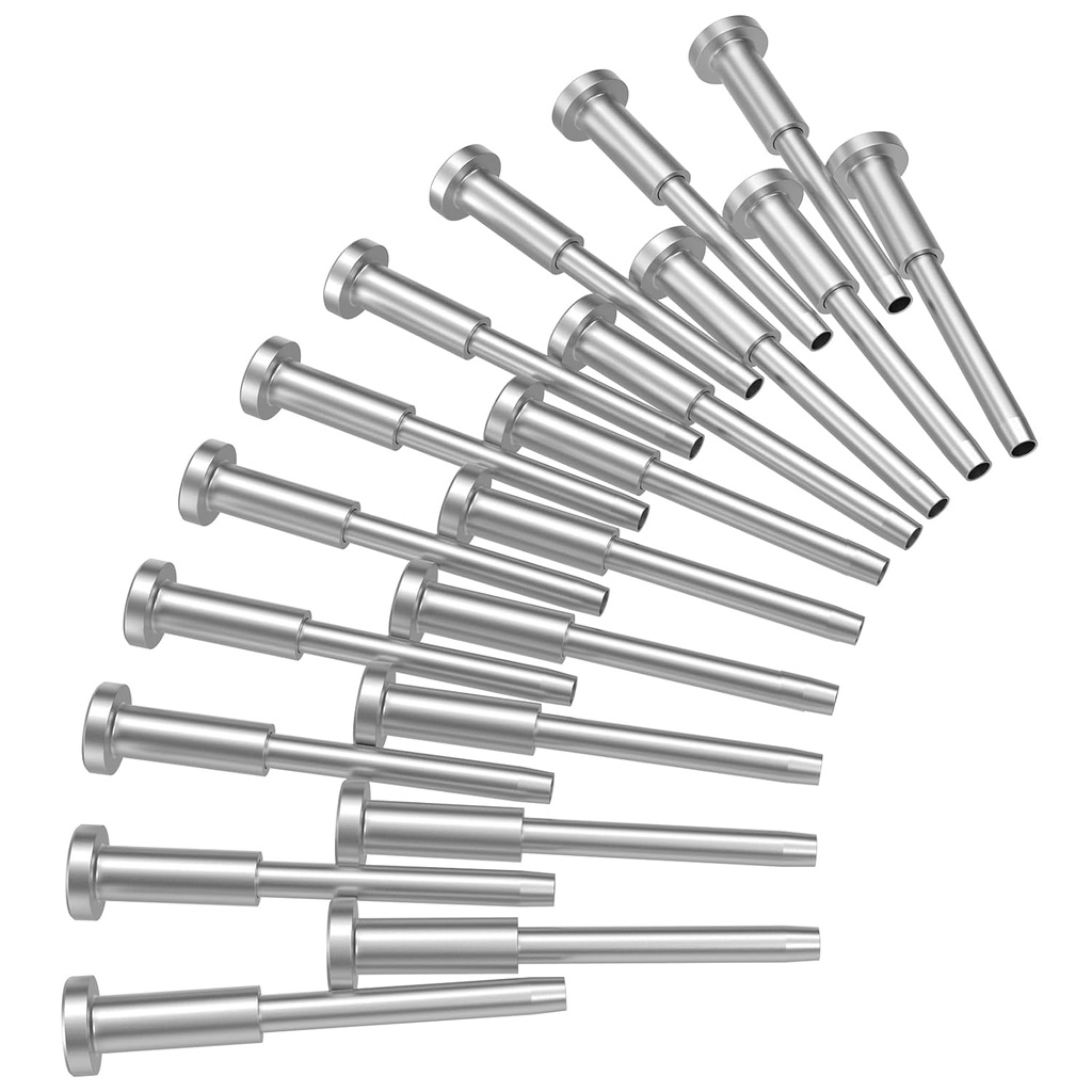 BLIKA 20 Pack Invisible Cable Railing Kit, T316 Stainless Steel 1/8" Invisible Receiver and Swage Stud End for Cable Railing, Swage Tensioner 1/8" for Wood/Metal Post, Cable Railing Hardware