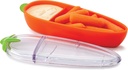 Joie Carrot Snack and Dip Divided Container, Two Compartment Storage Box Keeps Foods Separate, Ideal for Veggies and Dips, Great for Lunchboxes and Road Trips, BPA-Free