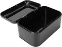 Iron Bread Box Lid Vintage Kitchen Storage Container for Homemade Bread Toast and Baked Goods Practical Food Holder for Countertop Black Metal Design