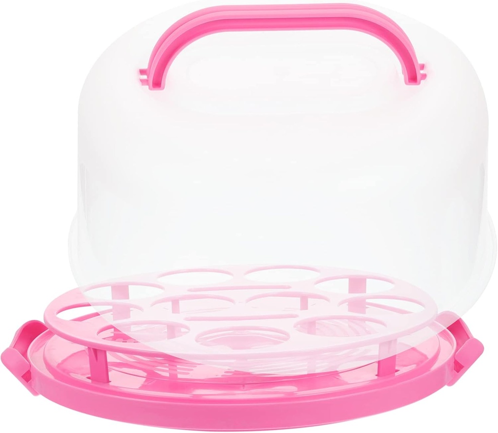 UPKOCH Handheld Cake Box with Tray Portable Cake Carrier for Parties Reusable Baking Tool for Outdoor Events and Birthday Celebrations